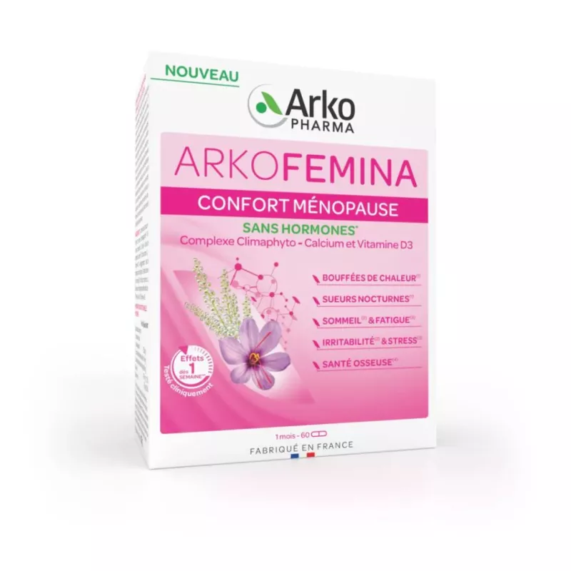 Arkofemina Arkopharma - Confort ménopause - 60 gélules