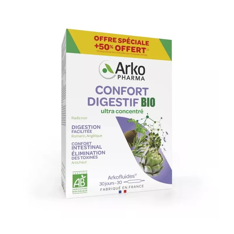 Confort digestif Arkofluides Arkopharma - 20 ampoules