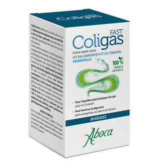 Coligas Fast Aboca - Ballonnements & tensions abdominales - 30 Gélules