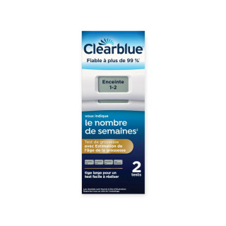 Clearblue Test de grossesse estimation age de grossesse x2