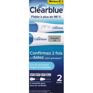 Test de grossesse détection ultra-précoce et estimation de la date Clearblue - 2 tests