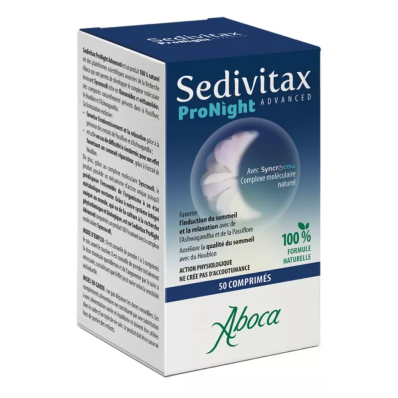 Sedivitax Pronight Advanced Aboca - Qualité du sommeil & relaxation - 50 comprimés