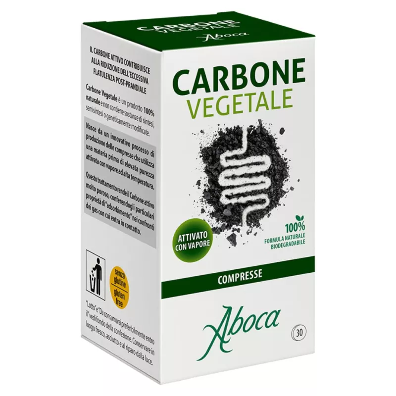Charbon Végétal Aboca - Digestion & réduction des flatulences - 30 comprimés