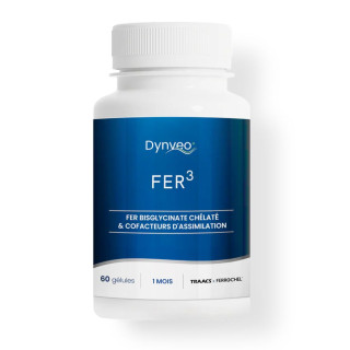 Complexe Fer et Vitamine C Fer3 Dynveo - Apports en fer - 60 gélules