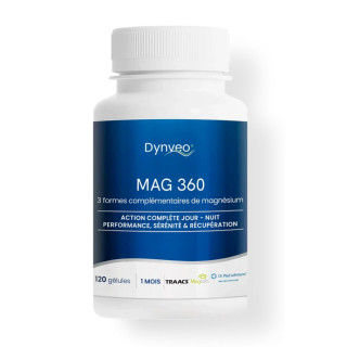 Complexe Mag 360 Dynveo - Magnésium malate, bisglycinate et threonate - 120 gélules