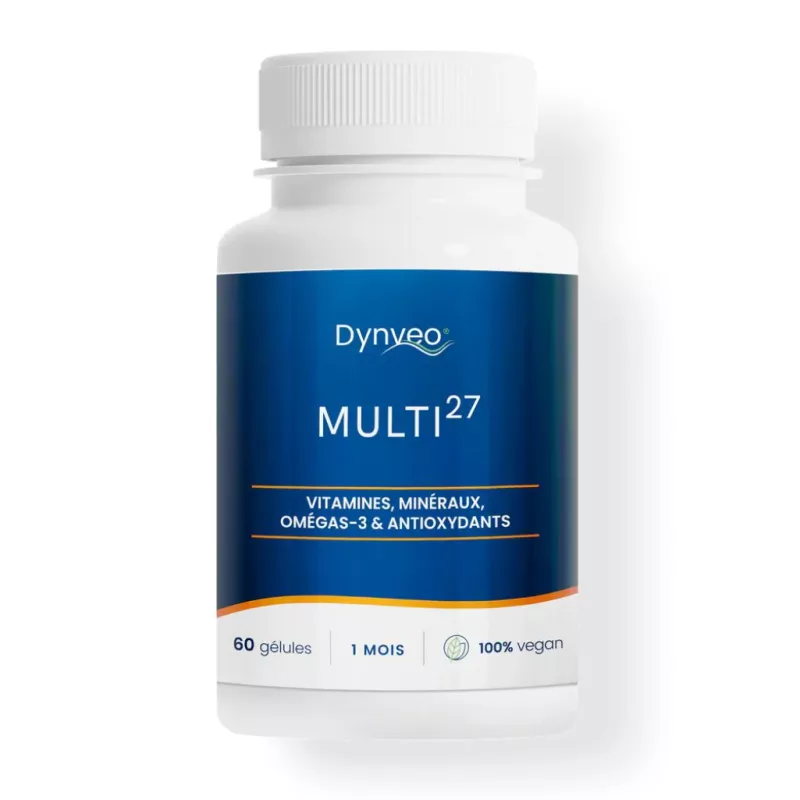 Multi27 Multivitamines Dynveo - Vitalité, immunité, équilibre nerveux - 60 gélules