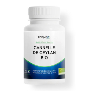 Cannelle de Ceylan Bio Dynveo - Équilibre glycémique, métabolisme et énergie - 60 gélules
