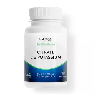 Citrate de Potassium Dynveo - Pression sanguine, fonction musculaire et nerveuse - 60 gélules