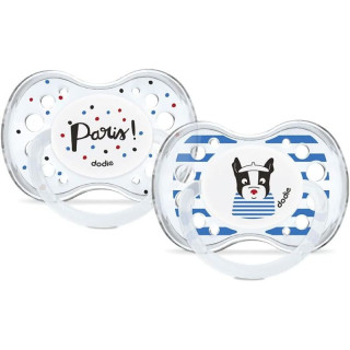 Sucettes anatomiques +18 mois Physio Paris Dodie - Lot de 2