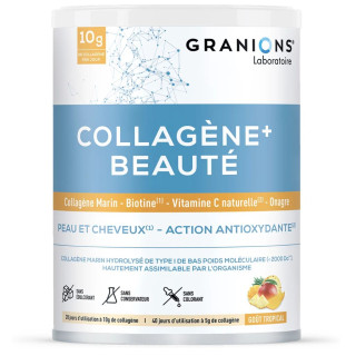 Collagène+ Beauté goût tropical Granions - Action antioxydante peau & cheveux - 220g