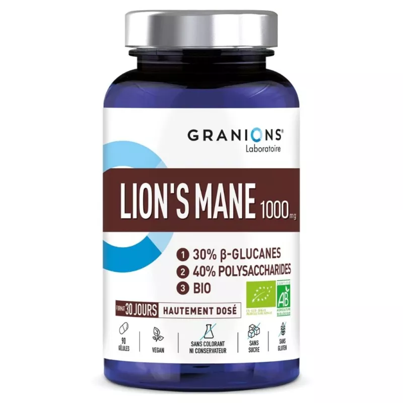 Lion’s Mane 1000mg Granions - Mémoire & concentration - 60 gélules