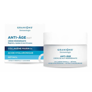 Crème de nuit régénérante Granions Anti-Âge - Régénération cutanée peaux matures - 50ml
