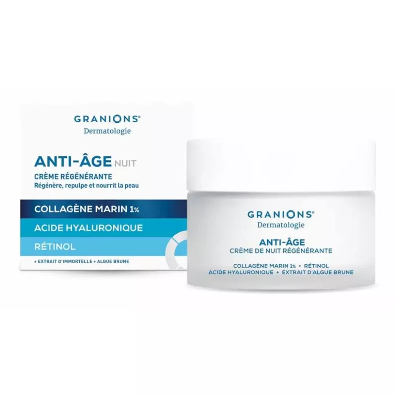 Crème de nuit régénérante Granions Anti-Âge - Régénération cutanée peaux matures - 50ml