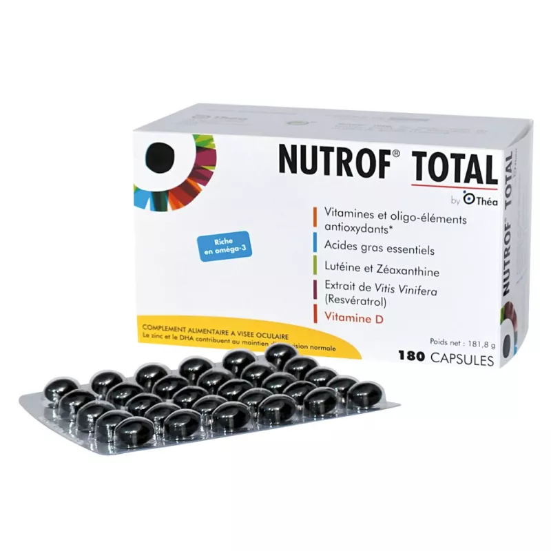 Nutrof Total Théa Pharma - Santé oculaire - 180 capsules