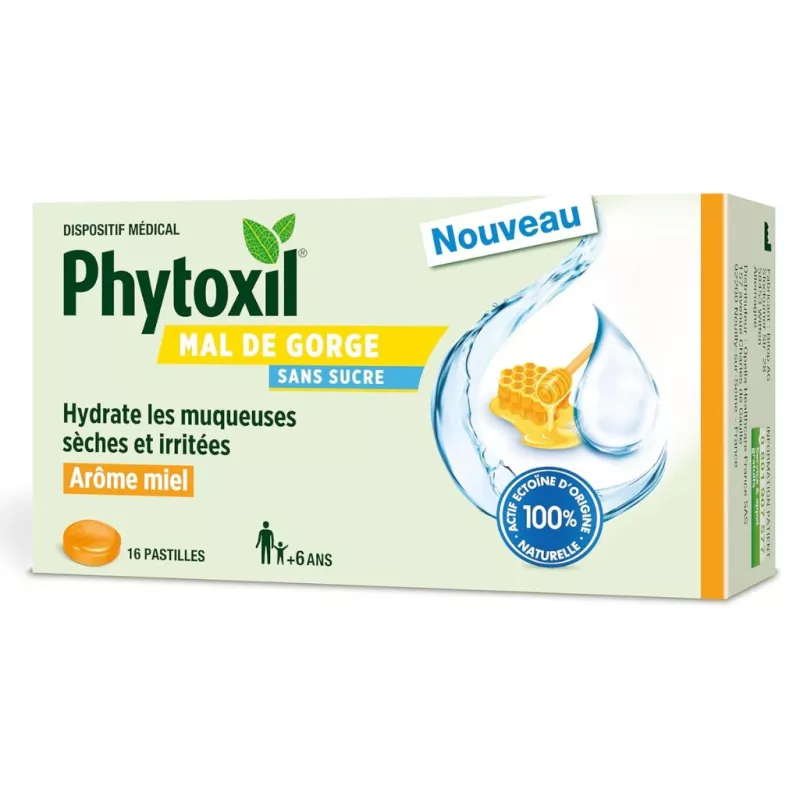 Pastilles gorge irritée miel Phytoxil Sanofi - 16 pastilles