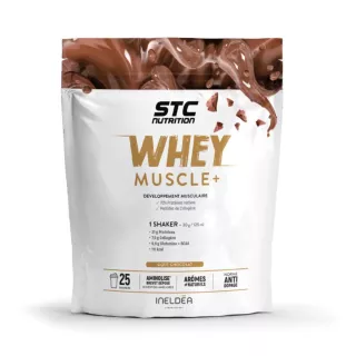 Whey Muscle Protéines Natives saveur chocolat STC Nutrition Ineldea - 750g