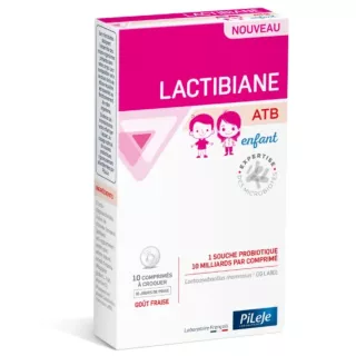 Lactibiane ATB Enfant Pileje - Souche probiotique - 10 comprimés à croquer Fraise