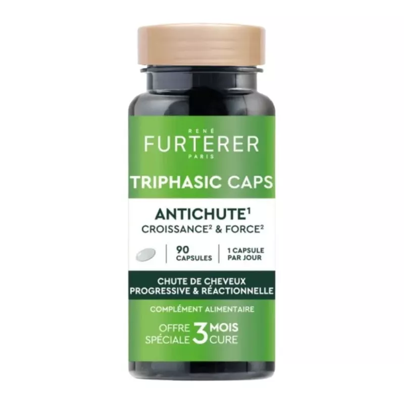 Caps anti-chute de cheveux Triphasic René Furterer - Chute de cheveux - 90 capsules