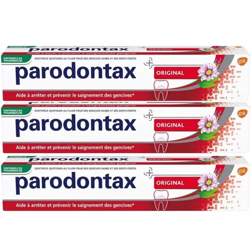 Dentifrice Original Parodontax GSK - Saignements des gencives & gingivite - 3 x 75ml