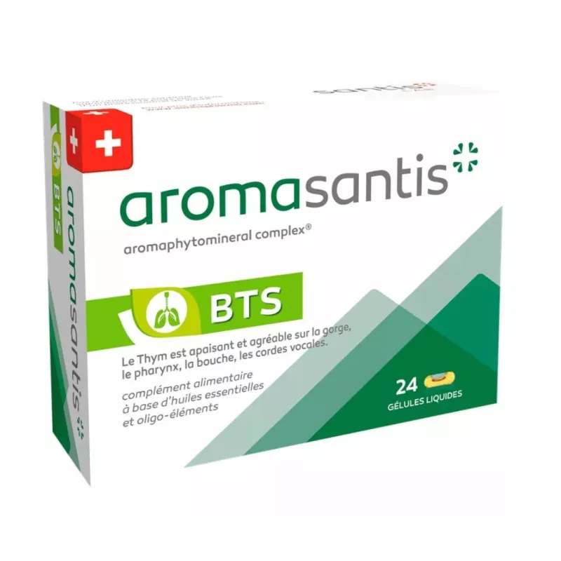 BTS Aromasantis® Santis Pharma - Voies Respiratoires Irritées - 24 gélules liquides