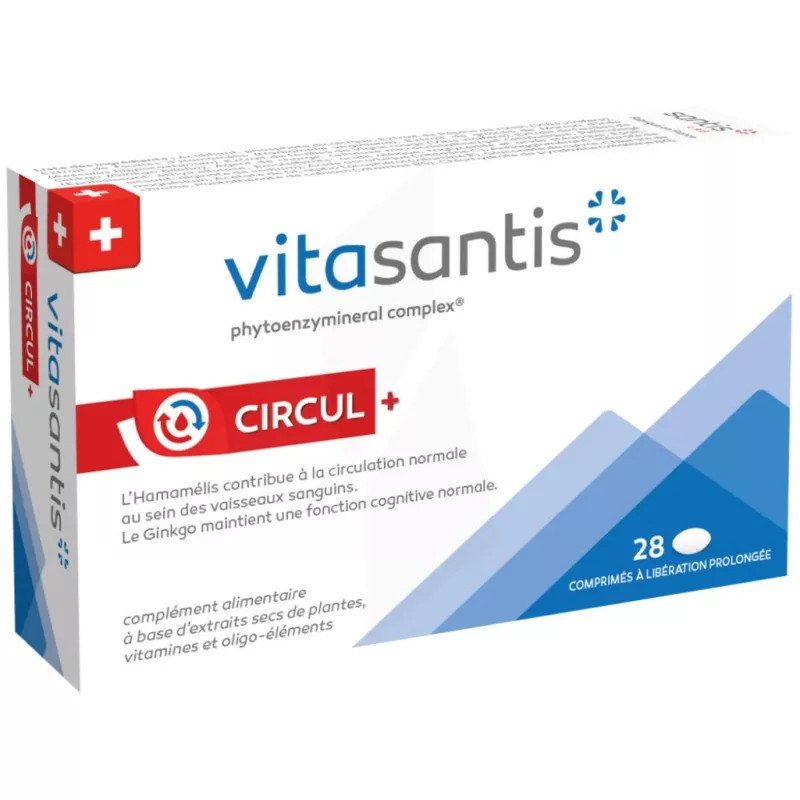 Vitasantis® Circul+ Santis Pharma - Circulation sanguine - 24 comprimés LP