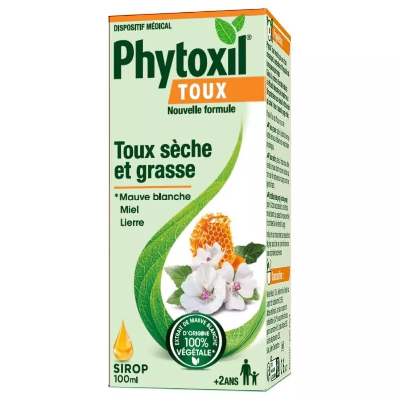 Sirop toux sèches et grasses Phytoxil Sanofi - Gorge irritée - 100ml