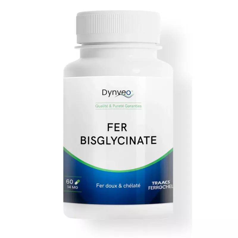 Fer Bisglycinate Dynveo - Énergie & réduction de la fatigue - 60 gélules