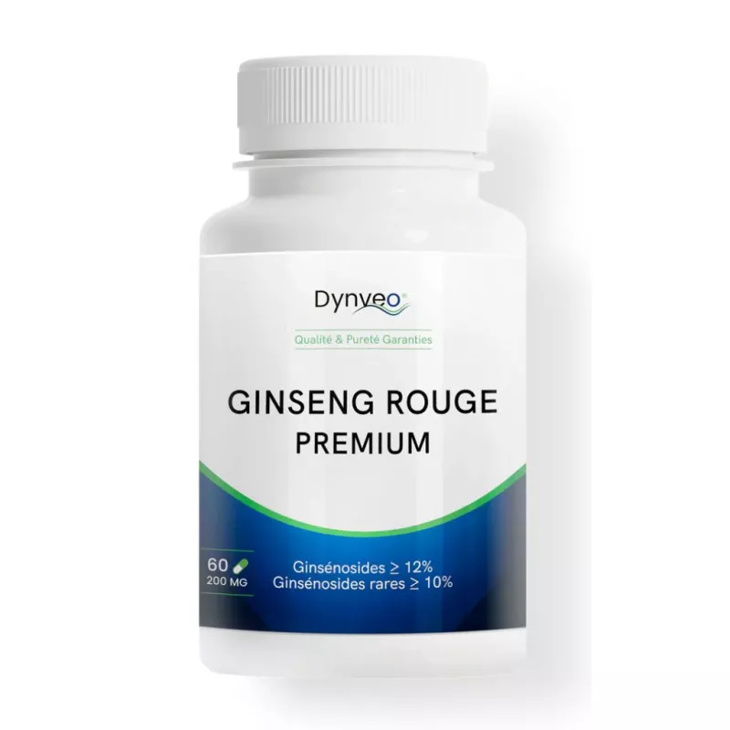 Ginseng rouge premium Dynveo - Vitalité & fatigue - 60 gélules