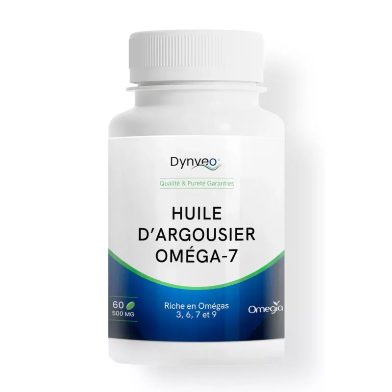 Huile d'argousier Oméga-7 Dynveo - Beauté & confort de la peau - 60 capsules