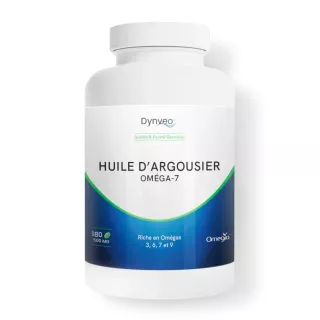 Huile d'argousier Oméga-7 Dynveo - Beauté & confort de la peau - 180 capsules