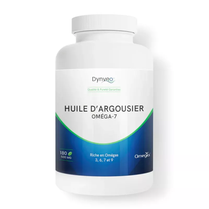 Huile d'argousier Oméga-7 Dynveo - Beauté & confort de la peau - 180 capsules