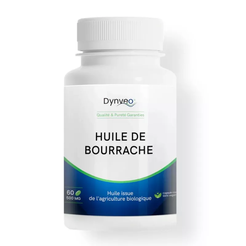 Huile de bourrache Dynveo - Souplesse & confort de la peau - 60 capsules