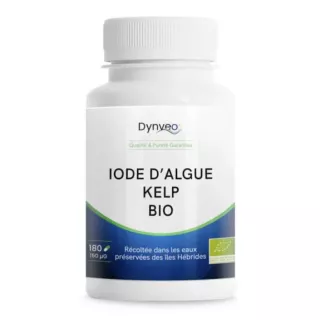 Iode d'algue kelp Bio Dynveo - Équilibre thyroïdien - 180 gélules