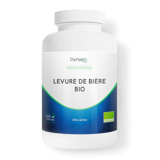 Levure de bière Bio-active Dynveo - Vitalité, beauté peau & cheveux - 120 gélules