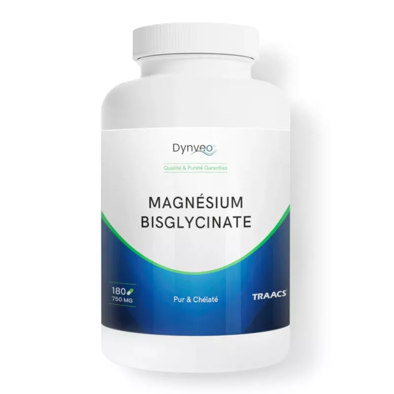 Magnésium bisglycinate chélaté Dynveo - Stress & fatigue - 180 gélules