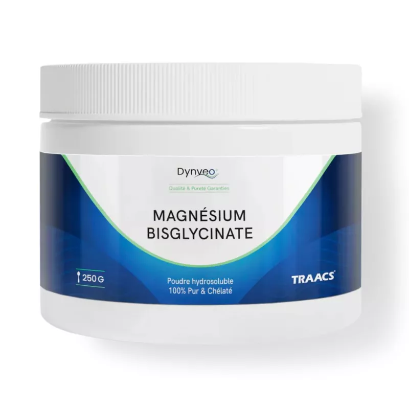 Magnésium bisglycinate chélaté en poudre Dynveo - Stress & fatigue - 250g