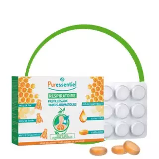 Puressentiel Respiratoire Pastilles 3 Miels aromatiques 24 pastilles
