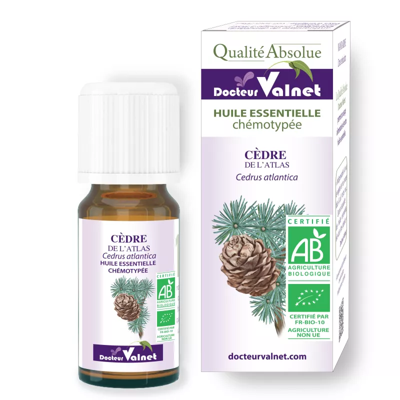 Cèdre de l'Atlas huile essentielle Valnet 10ml