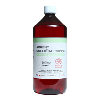 Argent Colloïdal 20 ppm 1 Litre - purifie la peau - purepara