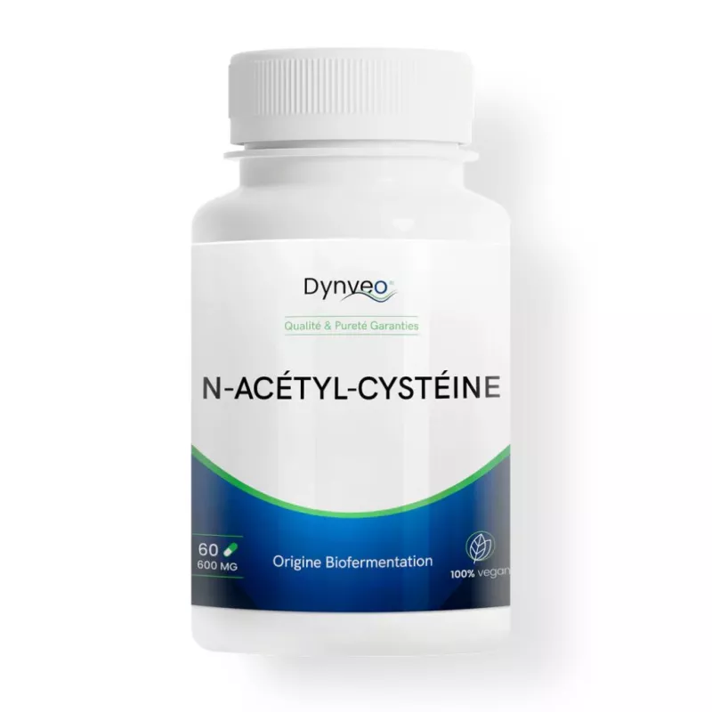 NAC : N-acétylcystéine pure Dynveo - Équilibre antioxydant & confort respiratoire - 60 gélules