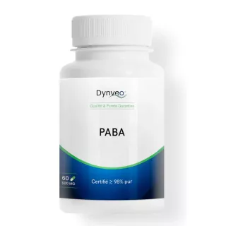 PABA Vitamine B10 Dynveo - Santé de la peau & pigmentation - 60 gélules