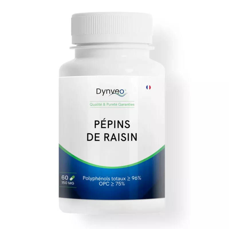 Extrait de pépins de Raisin (OPC) Dynveo - Protection cellulaire - 60 gélules