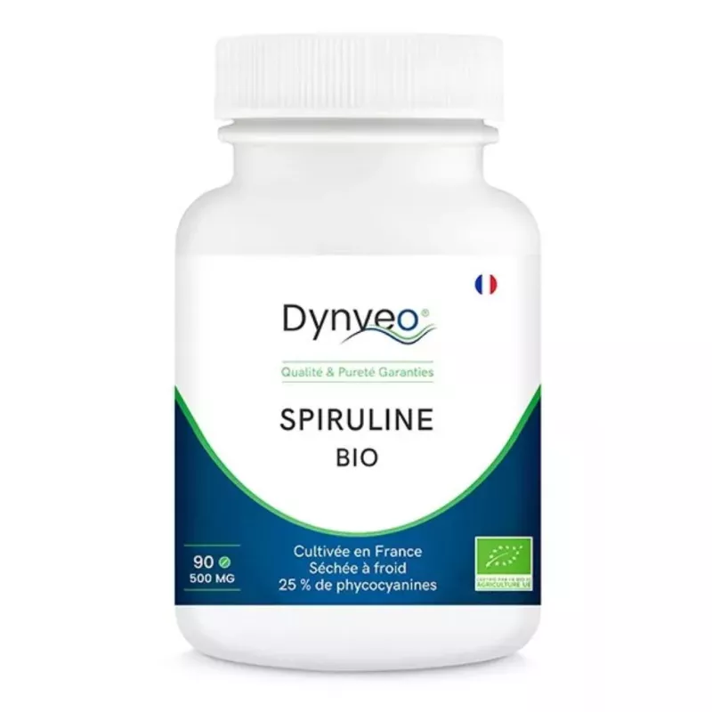 Spiruline Bio Française Dynveo - Vitalité & équilibre nutritionnel - 90 comprimés