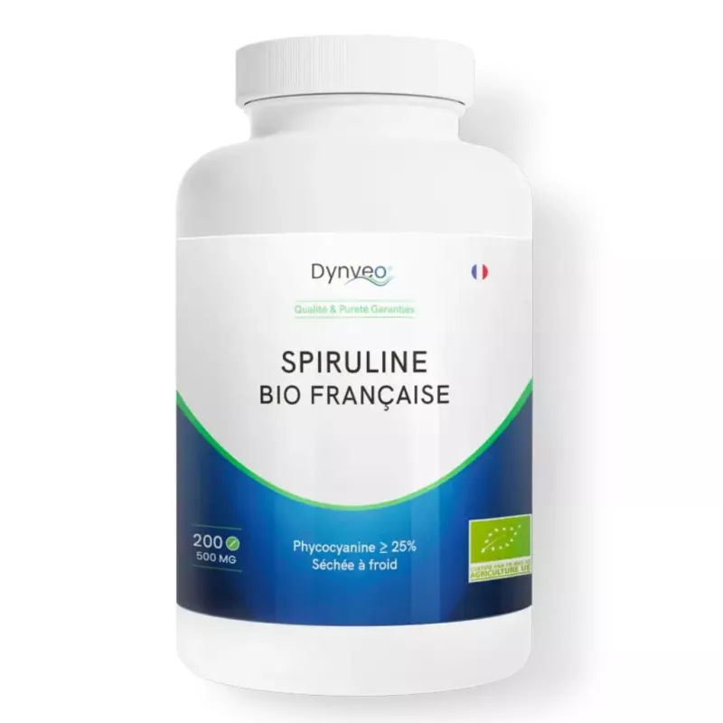 Spiruline Bio Française Dynveo - Vitalité & équilibre nutritionnel - 200 comprimés