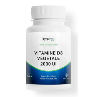 Vitamine D3 végétale 2000 UI Dynveo - Immunité & capital osseux - 60 gélules