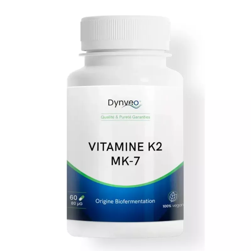 Vitamine K2 MK7 Dynveo - Santé osseuse & métabolisme du calcium - 60 gélules