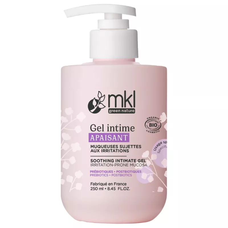Gel intime apaisant Bio MKL Green Nature - Muqueuses sensibles aux irritations - 250ml