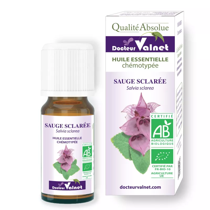 Huile essentielle sauge sclarée bio Valnet