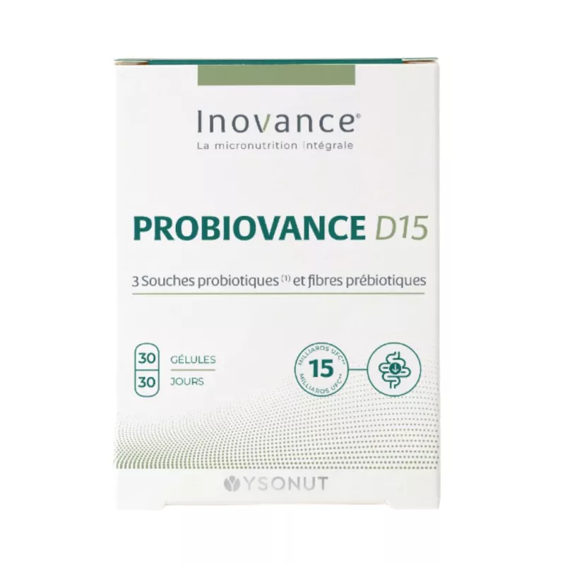 Probiovance D15 Inovance - Équilibre de la flore intestinale - 30 gélules