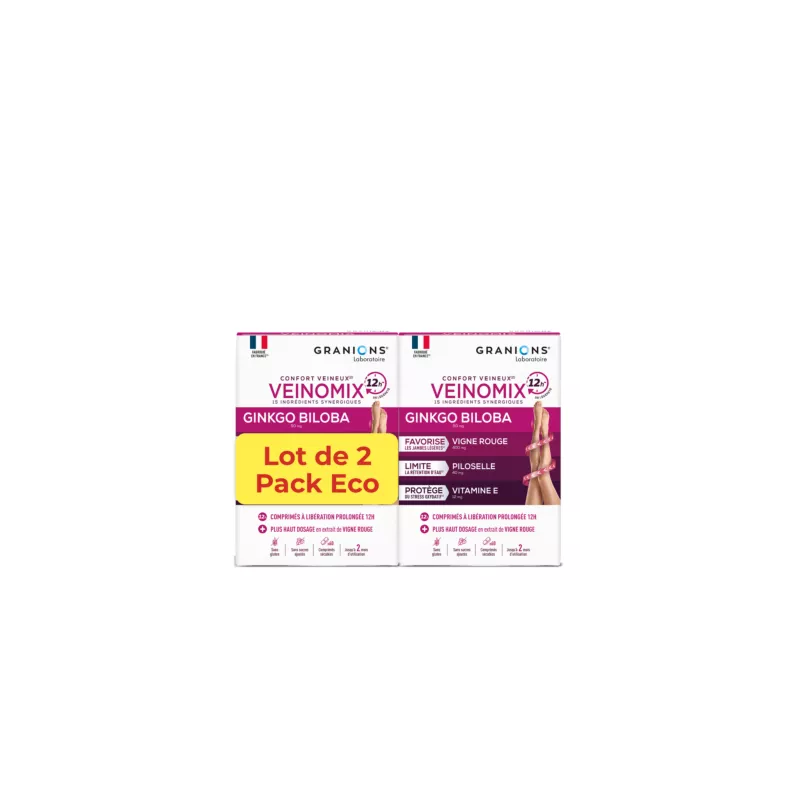 Veinomix Granions - Confort veineux - 2 x 60 comprimés